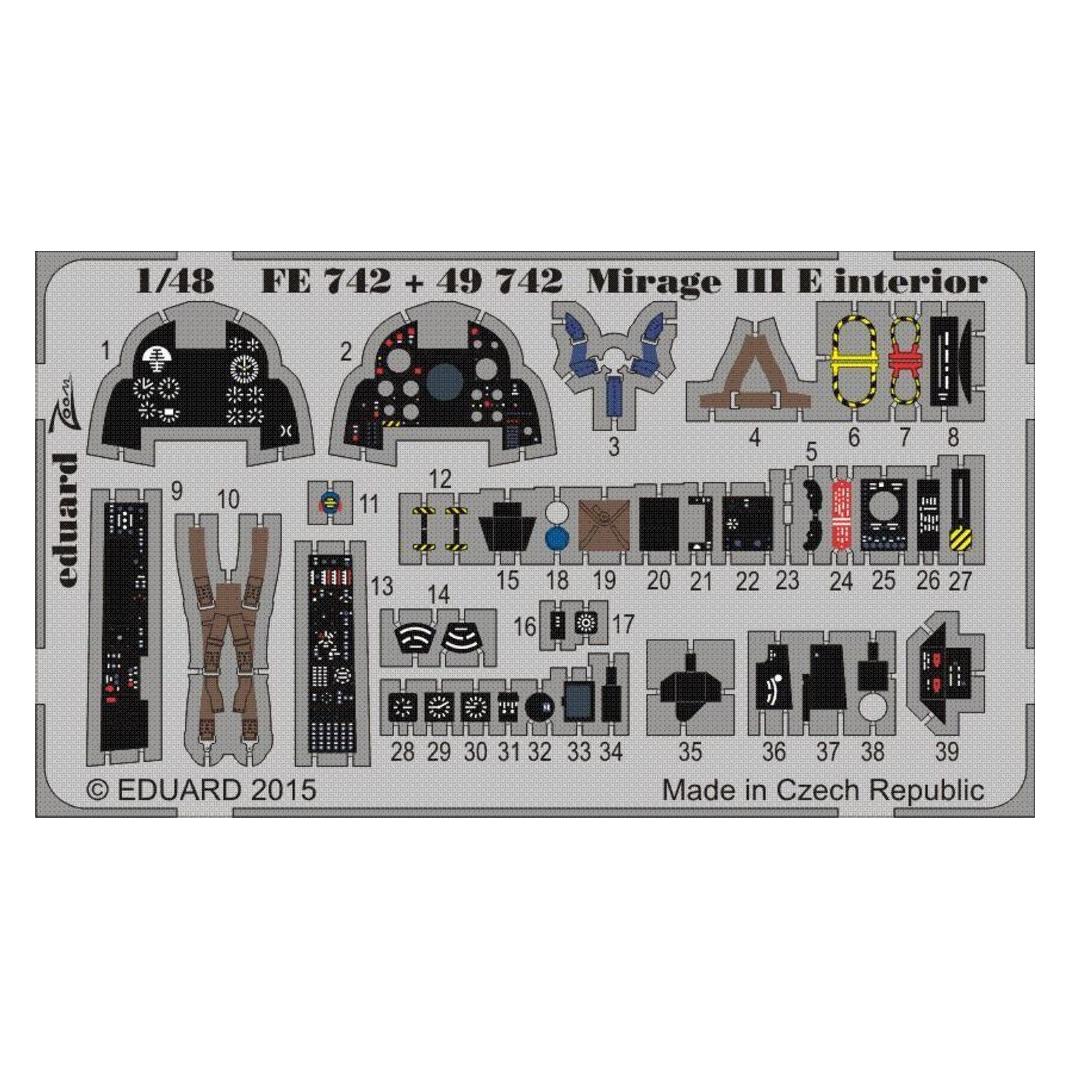 Eduard Mirage III E interior for Kinetic (FE742)