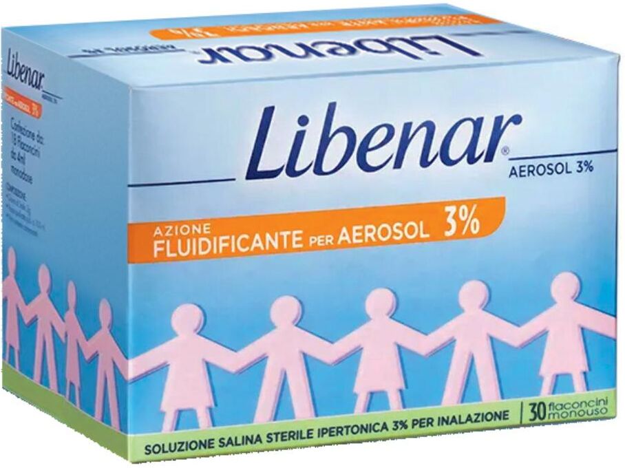 PERRIGO ITALIA Srl Libenar Azione Fluidificante per Aerosol 3% Soluzione Ipertonica 30 Fiale - Libenar