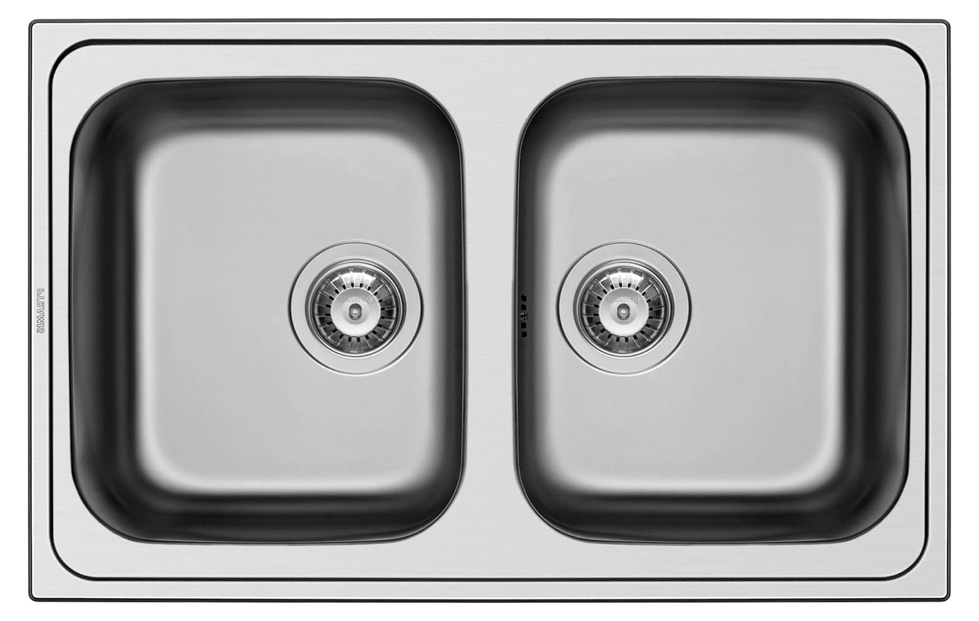 Einbauspüle ATHENA 79x50 aus poliertem Edelstahl