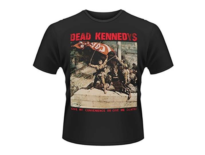 Plastic Head Heren Dead Kennedys Convenience Or Death T-shirt met ronde hals en korte mouwen, Zwart, S