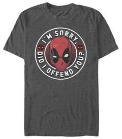 Men's Big & Tall Sorry Not Sorry Tops & Tees by Mad Engine in Charcoal Heather (Size 5XL)