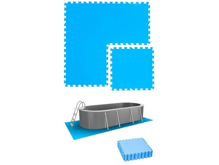 POOLMATTEN 2,8m² 12 EVA Matten 50 cm Blau