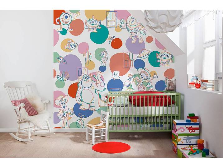 Papier peint intissé Pixar Memories 250 x 250 x 0cm Multicolore