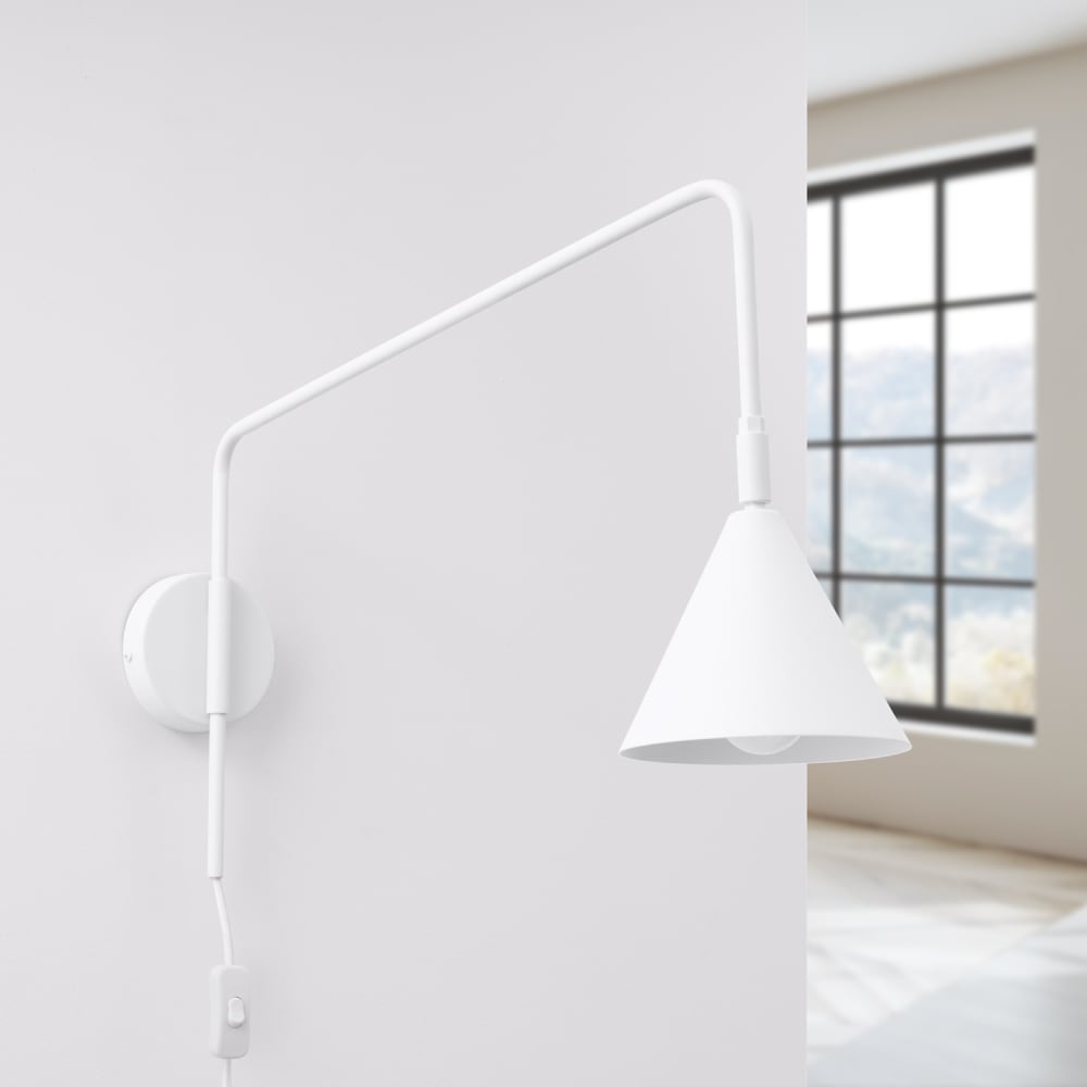 Sollux Lighting Lámpara de pared blanco acero