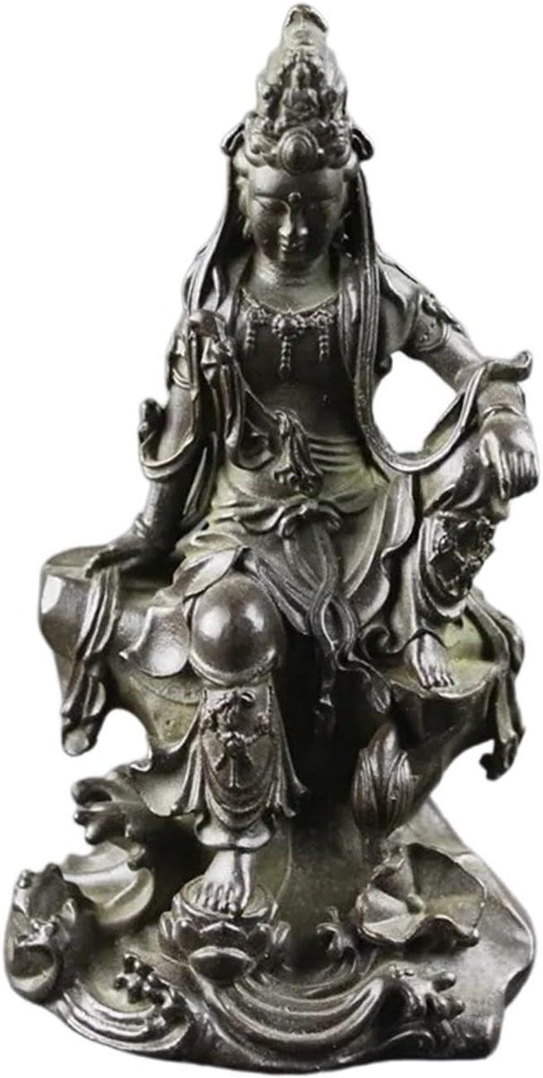 Antiek bronzen decoratief beeldje voor op tafel