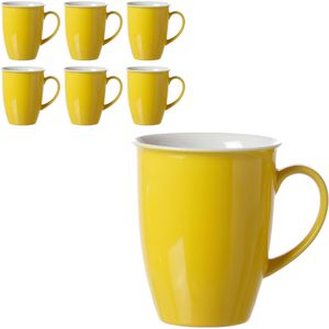 Ritzenhoff&Breker Kaffeebecher Doppio, 320ml, Porzellan, sonnengelb, 6 Stück