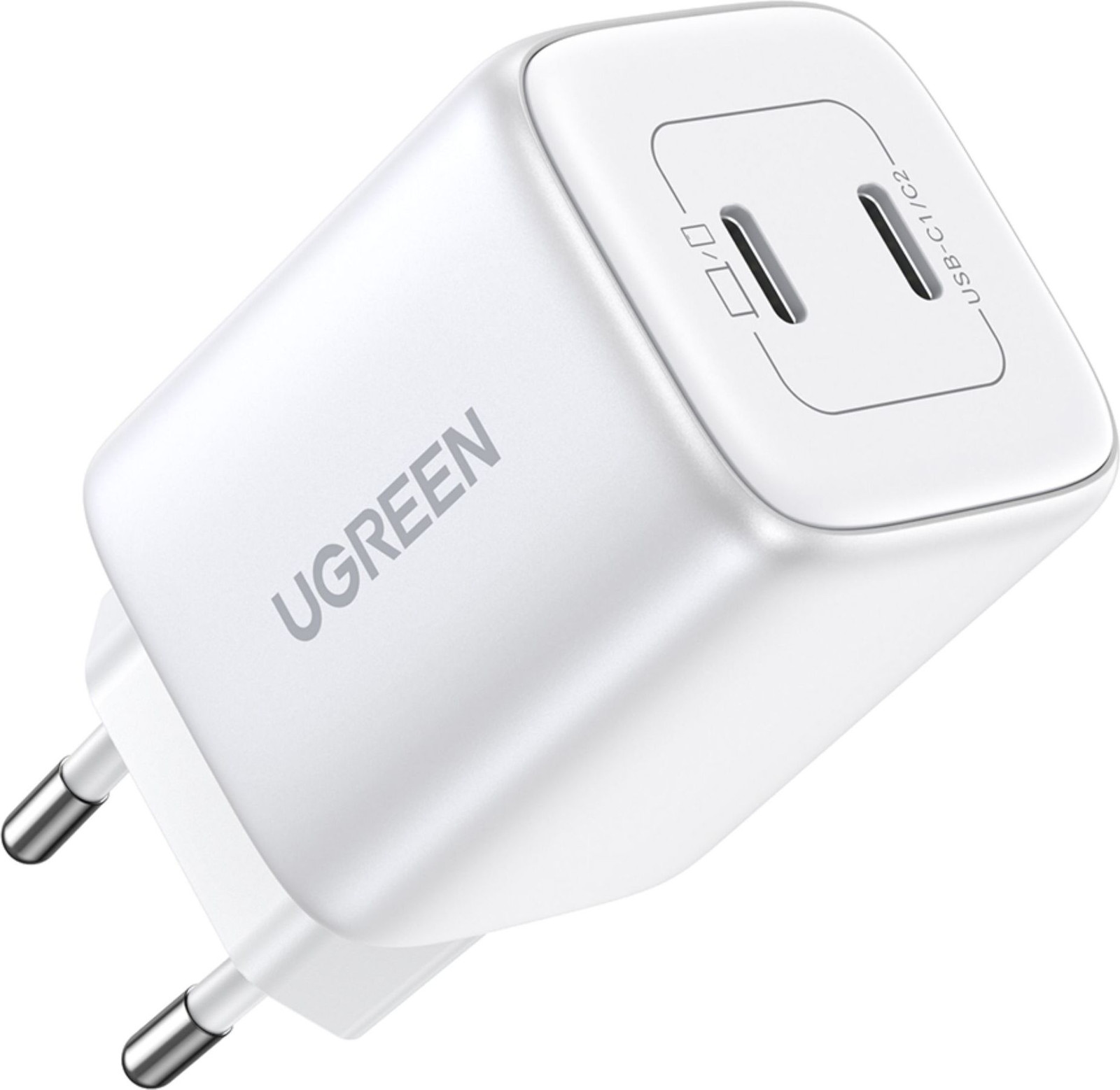 UGREEN Nexode 45W Dual USB-C PD-lader (25W+20W), wit