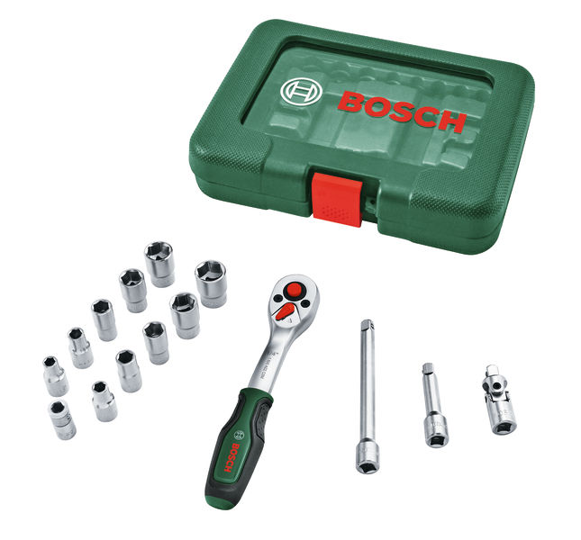 Bosch Handwerkzeuge 1/4-Ratschen-Set 15-teilig 1 600 A03 EG1