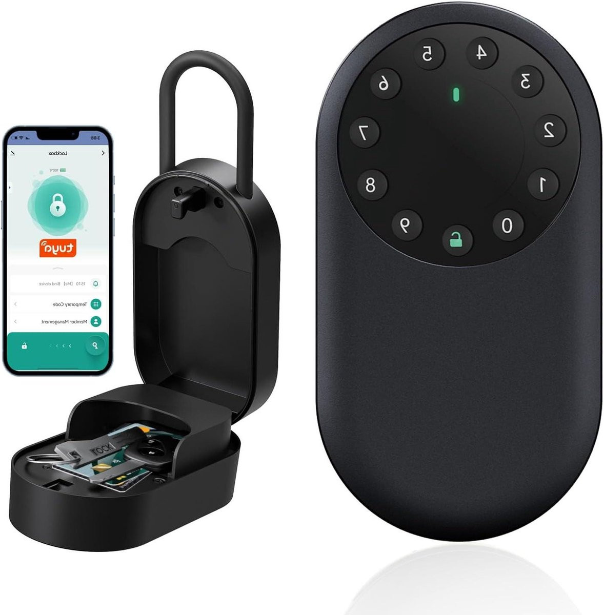 Slimme Sleutelkluis voor Buiten met Bluetooth App Controle - Zwart
