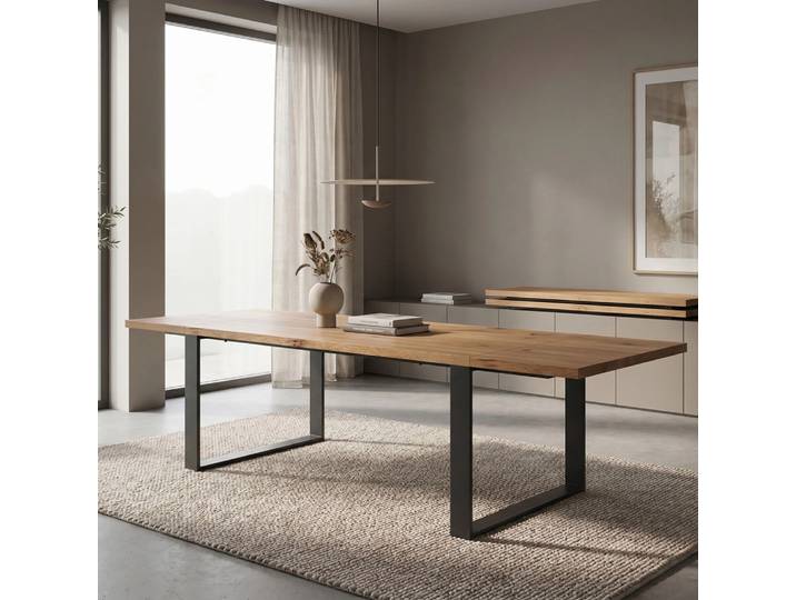Ausziehbarer industrieller Mova-Tisch 180x100 cm Eine Verlängerung 60 cm Danzz