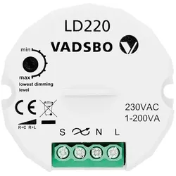 SIGOR LED Tastdimmer mit Neutralleiter, 220-240V, 1 - 200W, für Dimmstufe 0-100% SIG-9032201