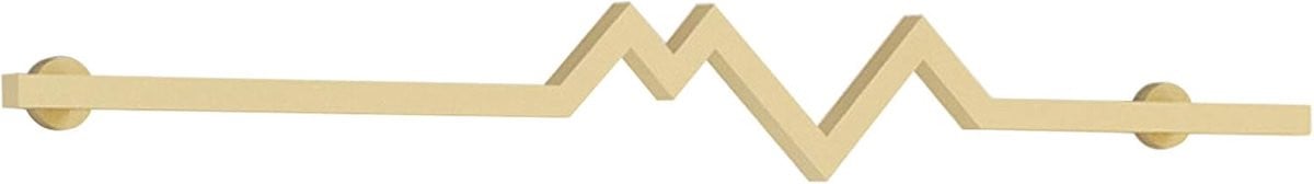 Gouden kledingrek voor wandmontage, 80 cm breed