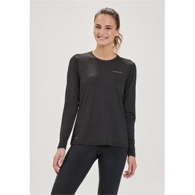 Outdoorbluse ENDURANCE "Yonan 2", Damen, Gr. 42, schwarz, 92% Polyester, 8% Elasthan, unifarben, Rundhals, Blusen, mit Quick-Dry-Technologie