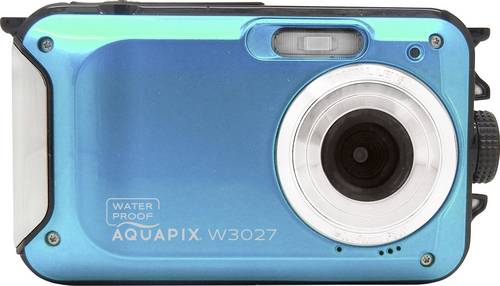 Easypix W3027-I Wave Iceblue Digitalkamera 30 Megapixel Blau-Eisblau inkl. Akku, inkl. Tasche Bildstabilisierung, Full HD Video, Wasserdicht bis