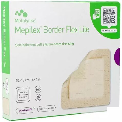 Adhesivos flexibles para bordes Mepilex de 10 x 10 cm