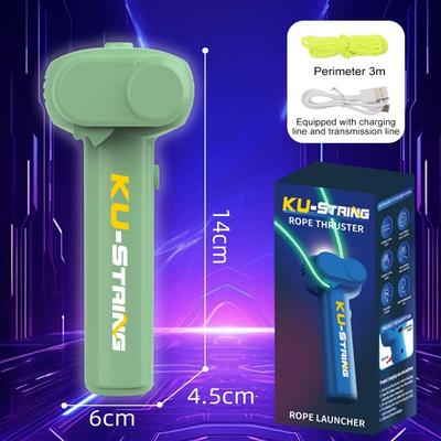 Multisell Products Hub Glow Rope Launcher Toy With Adjustable Speed & Luminous String Handheld Loop Game For Kids green