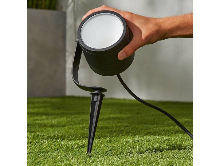 Spot d'extérieur LED Lily XL, noir, 24 V - Philips Hue Philips Hue Lily XL - Moderne - Métal - Rond
