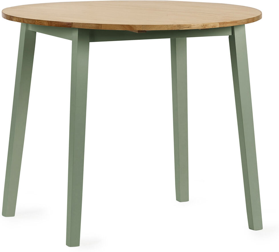 Harriet Bee Hayasdan Extendable Solid Wood Dining Table Brown/Sage Green