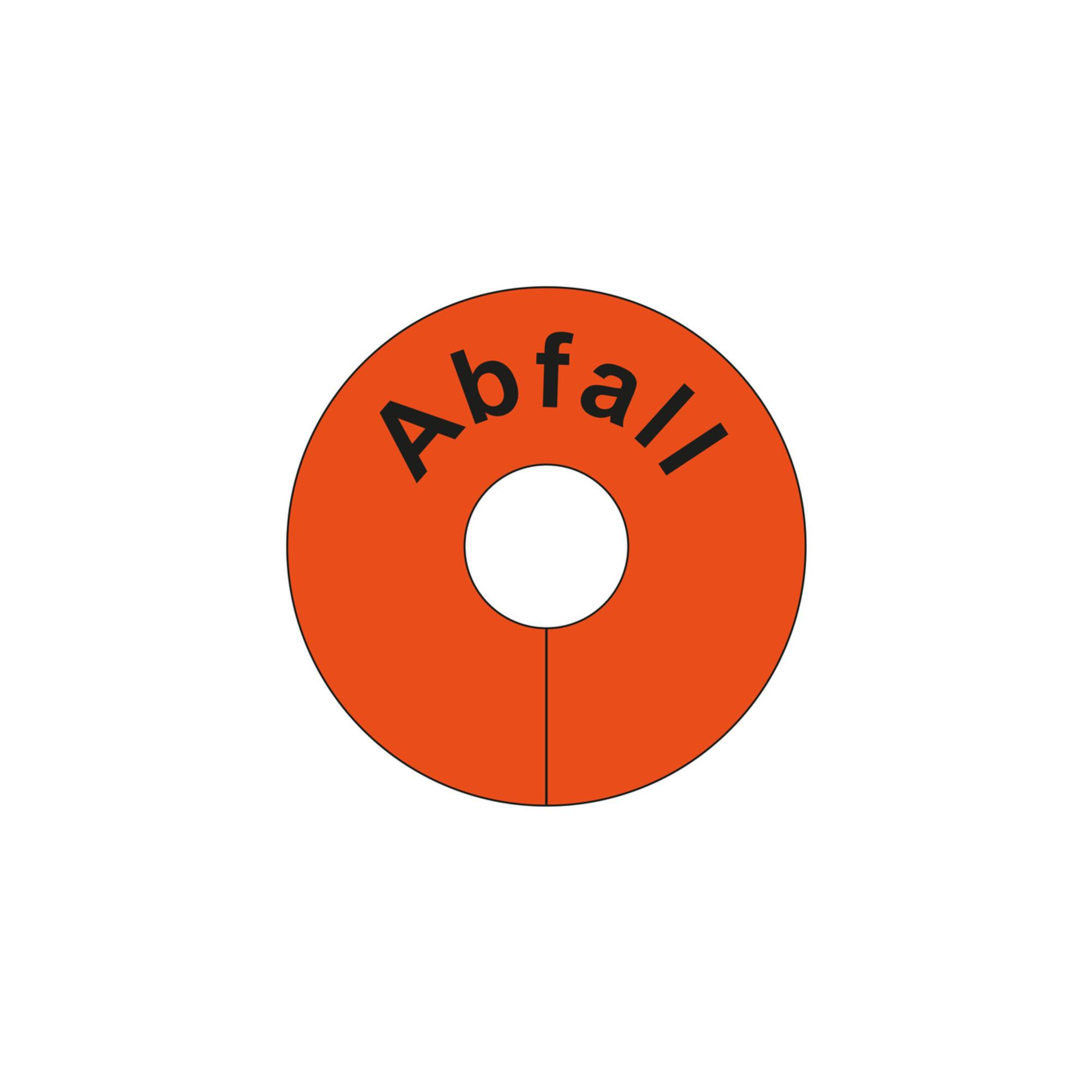 Eichner PVC-Anhänger ABFALL, roter Grund, rund (9219-01037)
