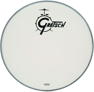 Gretsch Drums "18" Bass Drum Head WH w/Logo"