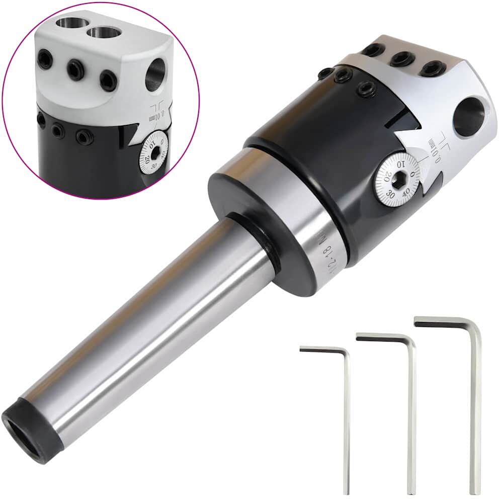 vidaXL F1-12 Tête d'alésage 50 mm tige MT3-M12 pour tour