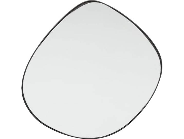 Kare Design Miroir Göteborg\, Noir/Miroir\, Acier\, Forme Organique\, Miroir Mural\, Deco Intérieur\, Decoration Chambre\, Salon\, Couloir\, 71x72x2 cm (H/L/P)