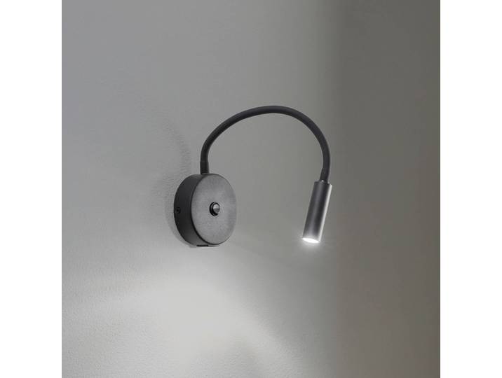 Wandlamp Lagos USB, zwart, Slaapkamer, metaal, Modern, wandlamp