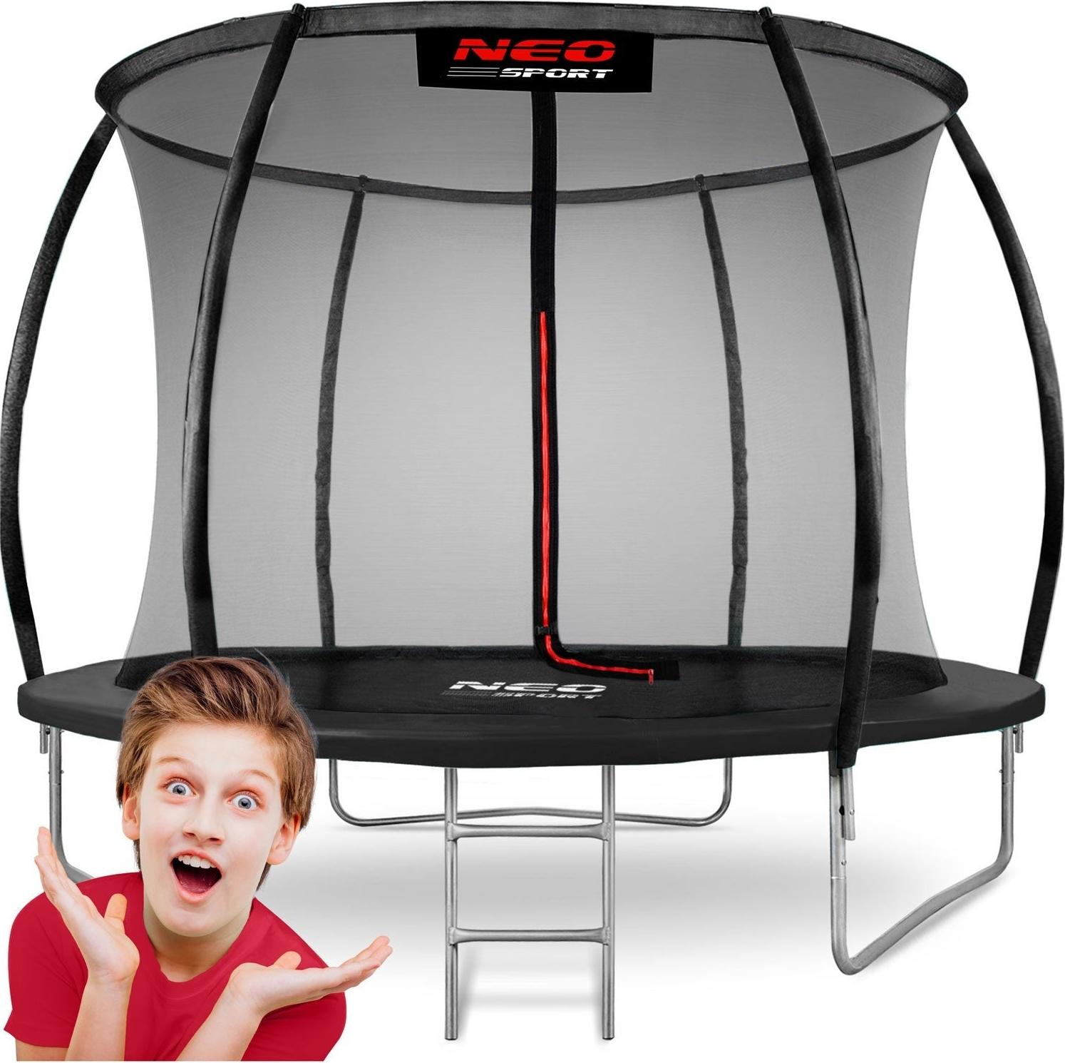 Profiltrampolin für den Garten 8ft/252cm mit innerem Schutznetz von Neo-Sport