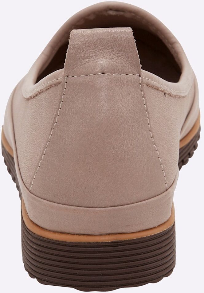 Slipper ANDREA CONTI, Damen, Gr. 39, grau, Leder, Schuhe Slipper grau 39