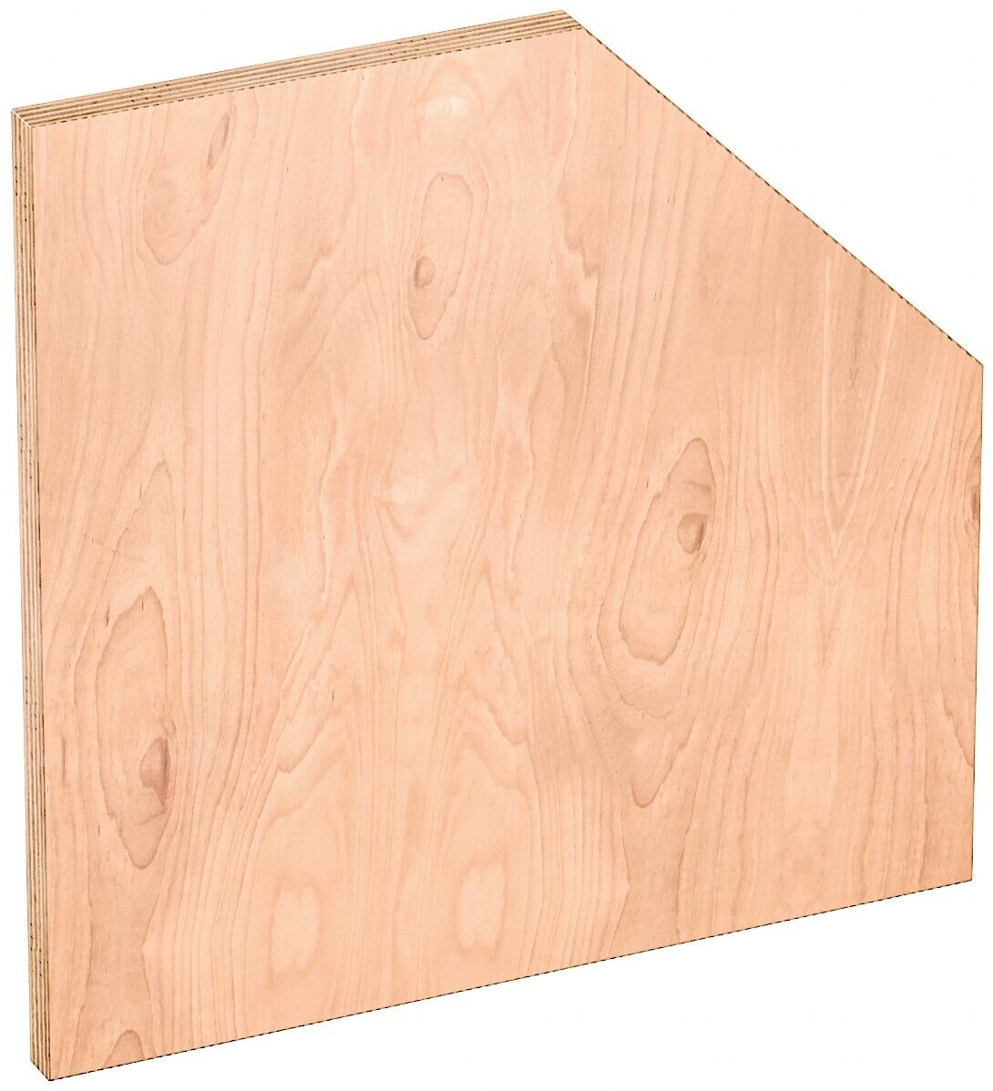 VIGOR Holz-Arbeitsplatte, Fünfeck, (LxBxH) 883 x 500 x 40 mm