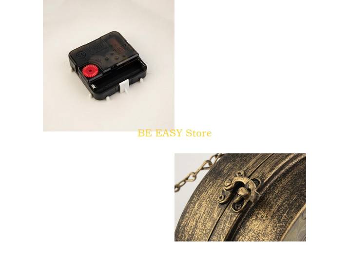 E28F – horloge murale Vintage silencieuse Double face, en fer forgé, suspendue, ornements