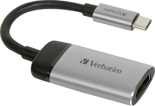 Verbatim 49143 USB-C Adapter [1x USB-C Stecker - 1x HDMI-Buchse] Silber (matt) 0.10 m
