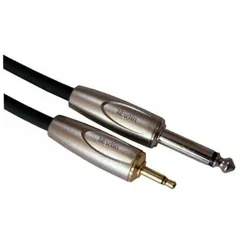 Schulz Kabel MMX 2 Miniklinkenkabel 6,3 mm Mono auf 3,5 mm Mono 2 Meter - Audiokabel