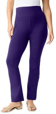 Plus Size Women's Essential Stretch Yoga Pant by Roaman's in Midnight Violet (Size 30/32)
