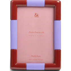 Rift Bilderrahmen rechteckig 10 x 15 cm bordeaux