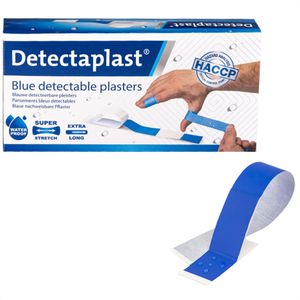 Detectaplast Pflaster X Ray Röntgenpflaster, 100 Strips, wasserfest, sensitiv, atmungsaktiv, detektierbar, 18 x 2cm