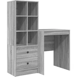 vidaXL Schreibtisch mit Schubladen 2 pcs Graues Sonoma