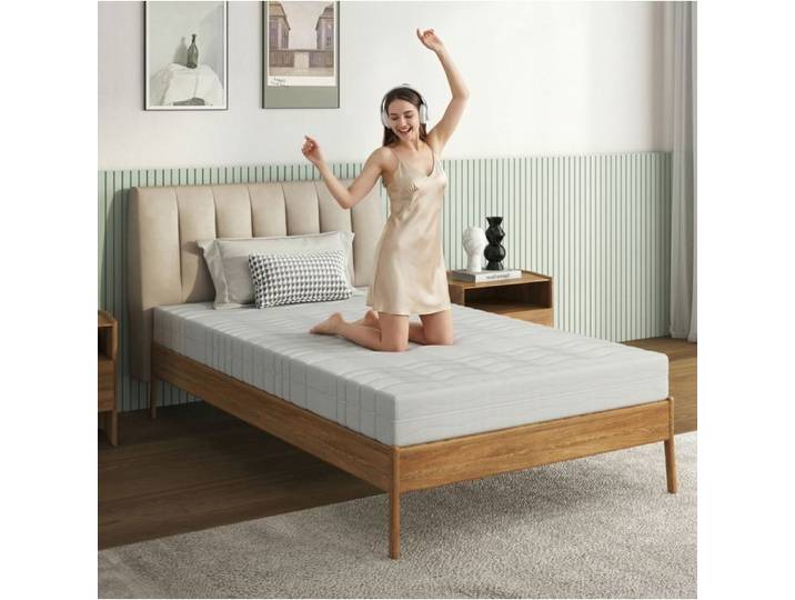 Matelas mousse mémoire de forme 120x200 cm 13 cm ergonomique housse 3D respirante blanc