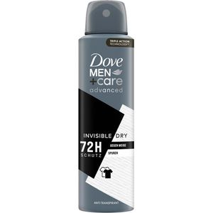 Dove Antitranspirant Men+Care Advanced Invisible Dry, 72h Schutz, für Herren, ohne Ethylalkohol, Spray, 150 ml