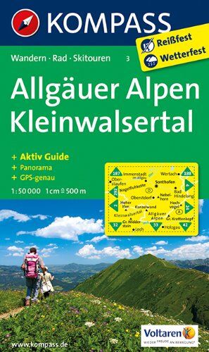 KOMPASS-Karten GmbH - Allgäuer Alpen - Kleinwalsertal: Wanderkarte mit Aktiv Guide, Panorama, Radrouten und Skitouren. GPS-genau. 1:50000 (KOMPASS-Wanderkarten) - Preis vom 19.10.2026 19:33:35 h