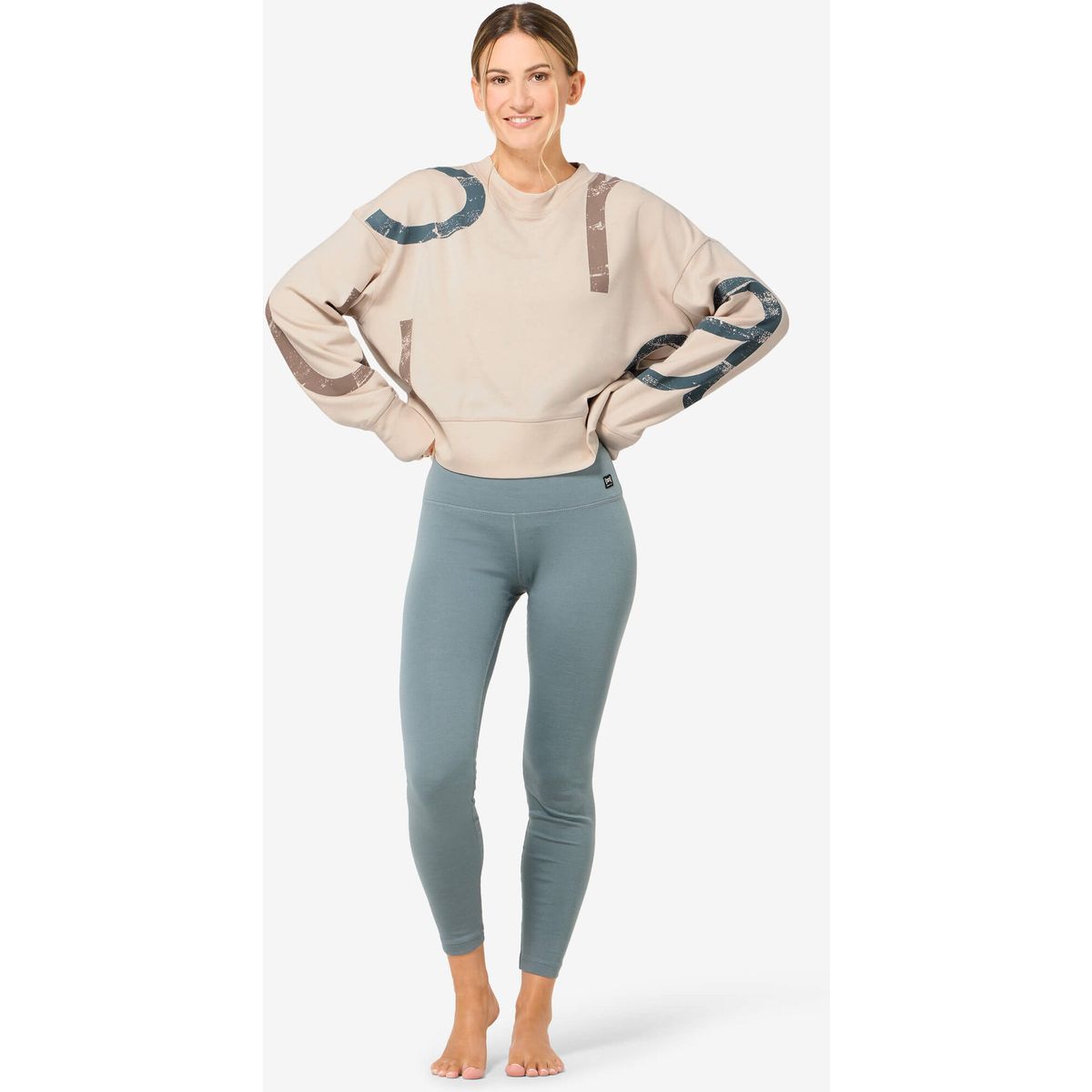 Super.Natural W Capital Logo Krissini tapioca/stormy weather/mountain trail (45J) S SNW02621045JS