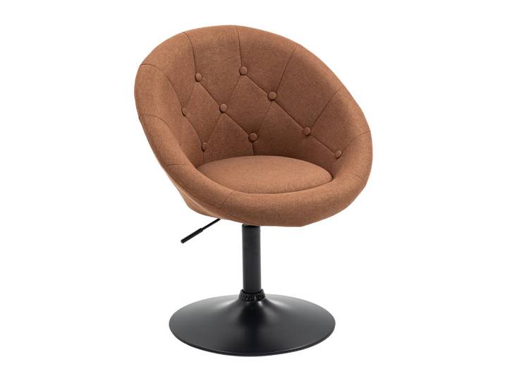 Svita Cocktailsessel Havanna Stoffbezug Braun, Rund, 62x88x58 cm, Wohnzimmer, Sessel, Polstersessel