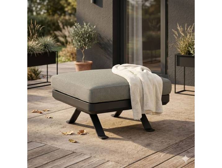 Zebra Sky Loungehocker Aluminium/Sunproof