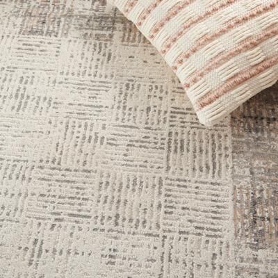 Nourison Emily Indoor only Ivory Grey Abstract Area Rug