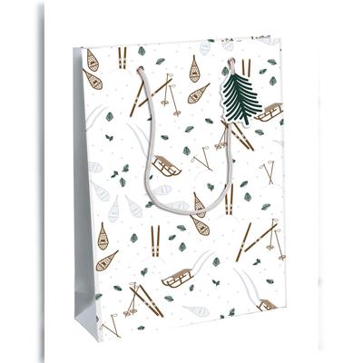Clairefontaine 6x Geschenktasche L, Winter, 26,5x14x33 cm - Weiß X-30924-2C