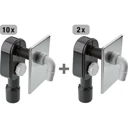 Aktionspaket Geräteanschluss-Unterputzsiphon 10 + 2 gratis
