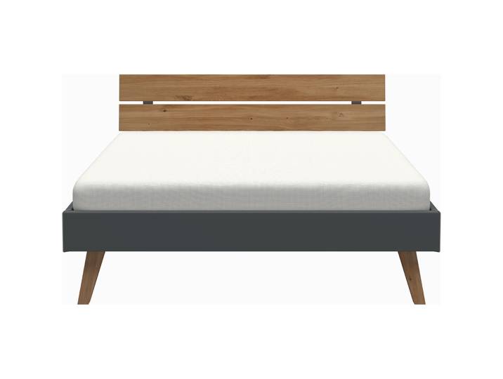 Modular Bett Livorno dunkelgrau Wildeiche/Holzwerkstoff 160 x 200 cm - Bett
