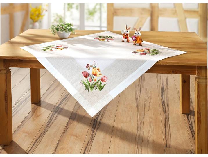 Filigran gearbeitete Tisch- und Raumdekoration, Sekt, Größe 190 (Tischdecke, 110/110 cm)