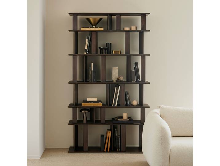 Ethnicraft Wandrek Block Gevernist Mahoniehout, 207 x 120cm - Espresso