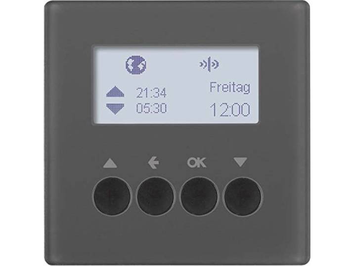 Temporizador para persianas, plataforma berker.Net, aplicación KNX radio, para serie berker Q.1 de hager, antracita